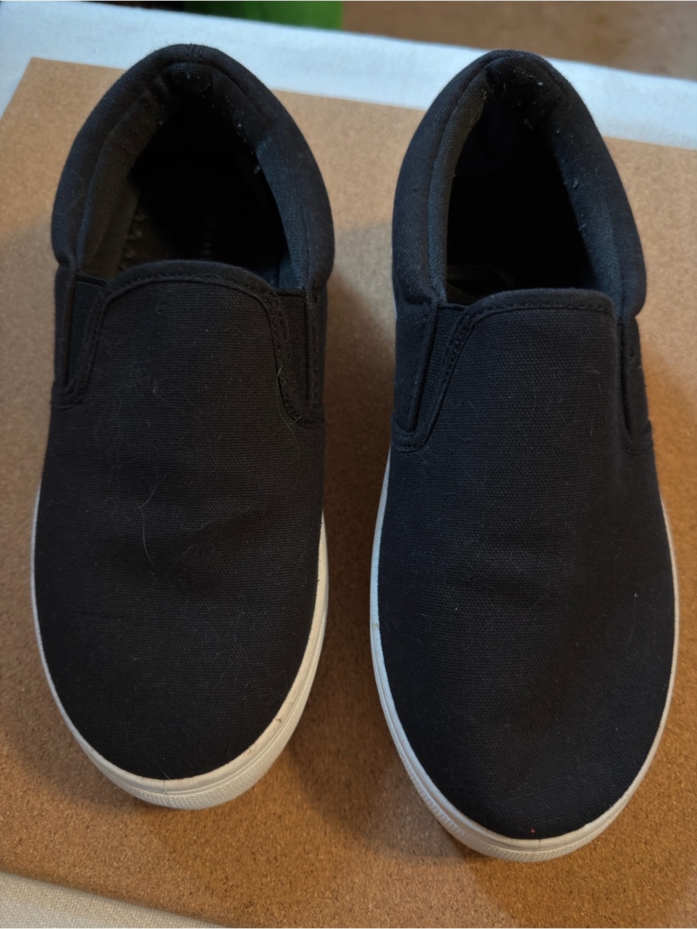 Charles Albert Black Canvas Slip On